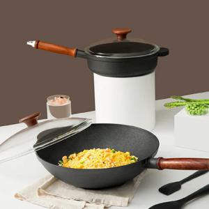 시즈닝 필요없이 간편한! 인덕션 프라이팬 24cm + 유리뚜껑