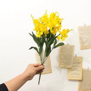 프리지아 조화 부쉬, 실크플라워 생화같은 돌상 백일상 산소 성묘 조화 꽃