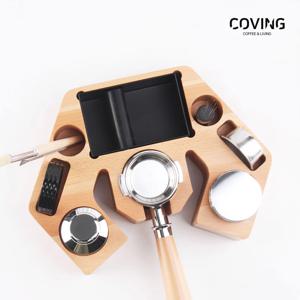 올인원 탬핑스테이션 우드 넉박스 푸쉬탬퍼 칠침봉 바텀리스 포터필터 거치대 51/53mm