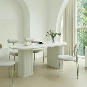 쿠폰가 409,000/플랑 1600 1800 세라믹 화이트/골드 템바보드 4인 6인 식탁