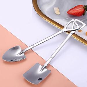 1+1 삽모양 사각 스텐스푼  중형사이즈 디저트 먹기 좋은 사이즈 요거트 아이스크림