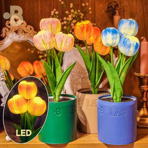 튤립 무드등 3colors 충전식 LED 꽃 무드등 테이블 침실 조명 집들이 신혼부부 선물