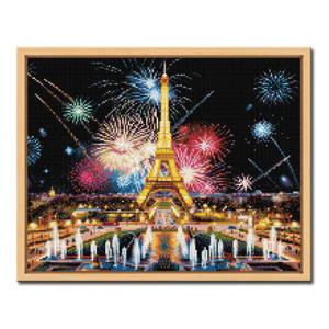 DIY 보석십자수 액자형 인물&동물 43x54cm D677_에펠탑 축제