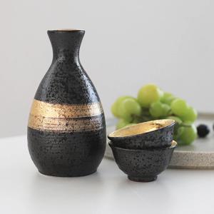 금장 일본 도자기 도쿠리 블랙 일식 주병 술병 250ml