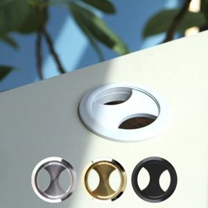 책상 알루미늄 원형 전선캡 전선 정리 타공 마감 커버 54mm