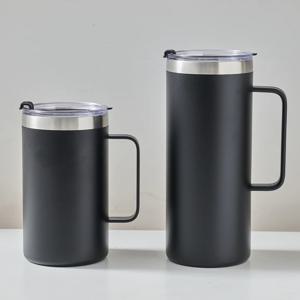 에코티 스테인리스 이중진공 대용량 점보 머그컵 720ml 블랙