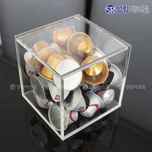 커피 캡슐 정리함 아크릴 탕비실 커피 케이스 투명 보관함 디스펜서 홀더