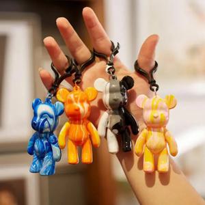 곰돌이 베어 모양 브릭 키링 DIY 만들기 키트 플루이드 푸어링 아트