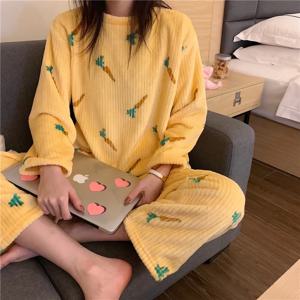 당근 극세사 수면 잠옷 라운지 세트 (3color)