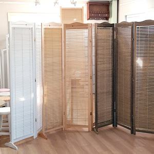 원목 블라인드 3단 파티션 3color 공간분리 채광조절 파티션가림막 침실 에어컨가리개