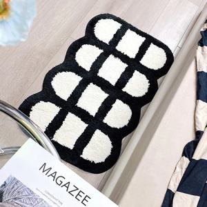 밴드 기하학 터프팅 인테리어 미니러그 포인트 욕실 주방 발매트 2size