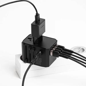 해외여행용 멀티어댑터 플러그 USB 5.6A 고속충전 콘센트 5포트