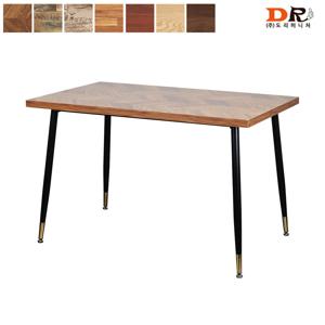 이플G 블랙 1200 MDF 테이블 (7가지 상판) / 업소용 골드 조립 커피숍 식당 가게