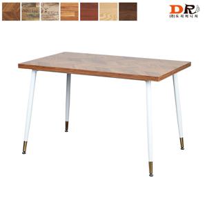 이플G 화이트 1200 MDF 테이블 (7가지 상판) / 업소용 골드 조립식 커피숍 식당