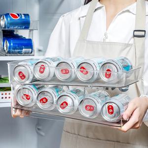 2단 캔맥주 디스펜서 맥주 캔 홀더 냉장고 정리 트레이 음료보관대 음료수렉 350ml