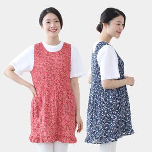 블루벨 시원한 여름앞치마 쉬폰 원피스 앞치마 2colors