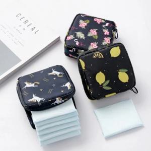 휴대용 다용도 미니 파우치 6color -  시크릿 생리대 여성용품 화장품 지퍼파우치