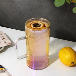 레인보우 심플 머그컵 HIGH 700ml 내열유리 오로라 손잡이 맥주컵 대용량 유리컵