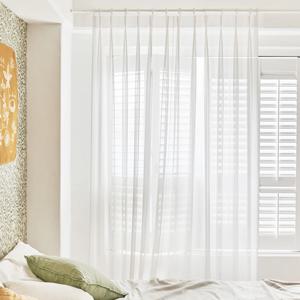 이음선없는 차르르 비침있는 얇은쉬폰 속커튼