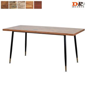 이플G 블랙 1600 MDF 테이블 (5가지상판) / 업소용 골드 조립식 커피숍 식당 가게