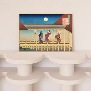 2+1 우키요에 가츠시카 호쿠사이 일본명화 인테리어 포스터 35종/06_궁궐의 달빛