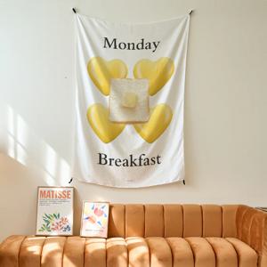 Butter #1 새틴 패브릭포스터 자연스러운 광택 대형 쉬폰 포스터 가리개커튼