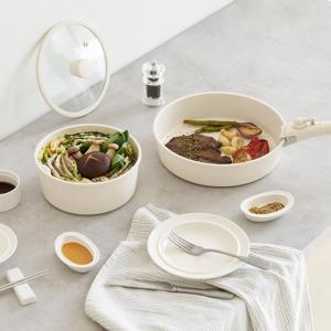 어스 IH 탈부착 핸들 쿡웨어 1인 세트(4P) 멀티핸들 손잡이 한손 냄비 프라이팬 세트