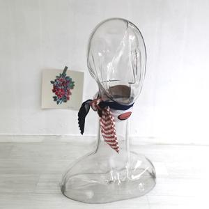 다이아나 스카프 아크릴 주얼리 모자 가발 투명 두상 마네킹 여자 여성 모자걸이 거치대