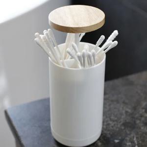 원터치 자동오픈 면봉/이쑤시개 케이스 (고급스러운 우드 결합 )