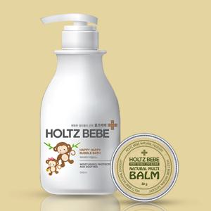 베이비 아기 유아 거품 목욕 버블 바스 500ml 샴푸 샤워 올인원 + 베이비밤  피부진정