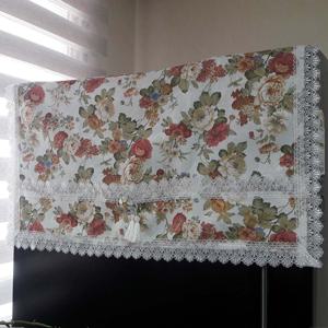 장미 냉장고커버 양문형 대형 냉장고 커버 자가드원단 패브릭 홈데코 2컬로