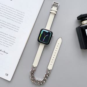 체인 브레이슬릿 애플워치 가죽 스트랩 슬림 더블투어 여성용