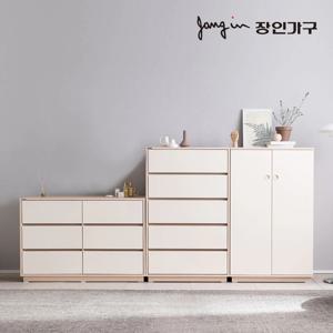 크라운 빅 서랍장 옷장 세트D (800서랍장+1200서랍장+낮은옷장)