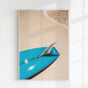 2+1 여름 바다 해변 서핑 풍경 사진 대형 인테리어 포스터 액자 Blue board