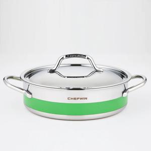 304STS 통5중 컬러냄비 그린 24cm 전골