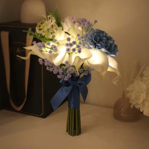 블루 Hero 로맨틱 카라 부케 LED 무드등