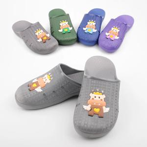 막힌 하마 욕실화 - 다용도 슬리퍼 미끄럼완화 왕관큐빅 히포 캐릭터 베란다 화장실신발