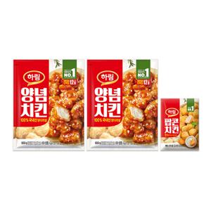 양념치킨 600g 2봉+팝콘치킨 180g 1봉