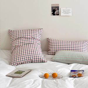 모노 스몰큐브 데코 필로우 커버 (그린핑크) 3size