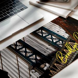 Brooklyn Bridge 브루클린 다리 논슬립 와이드 데스크매트 장패드 책상덮개