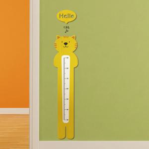 우드스티커 키재기-고양이 컬러완제품 아이방벽장식