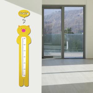 우드스티커 키재기-돼지 컬러완제품 유아방꾸미기