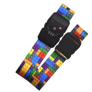 여행용 TSA LOCK 비밀번호 락 캐리어벨트 레고패턴