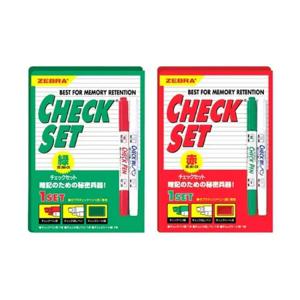 제브라 체크 펜 체크 세트