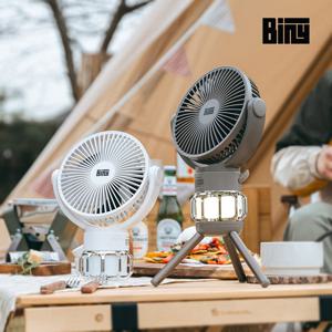 캠핑용 선풍기 미니 휴대용 써큘레이터 랜턴 LED조명+강력풍량+무선+회전+리모컨+타이머