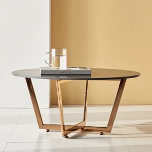 로즈골드 좌식 2인 원형 티 테이블 700 2colors