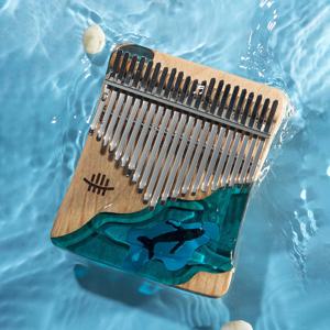 [해외] 마호가니 나무 카림바 어쿠스틱 고래 칼림바