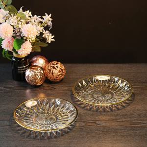 부라노 리얼골드 9인치 크리스탈 접시 2Pcs