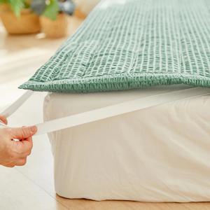 가슬가슬 시어서커 여름 고정밴딩 침대패드 SS/Q 4colors