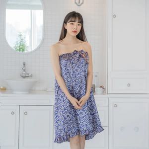 국내생산 여성 실크 골프 샤워 탑 가운 (바이올렛,오렌지)